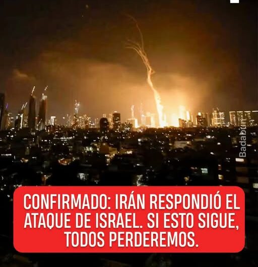 Irán contra ataca a Israel con misiles y drones 