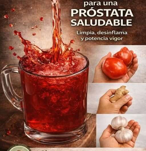 Bebida Natural de Tomate, Cebol.. y Ajo para Apoyar la Salud