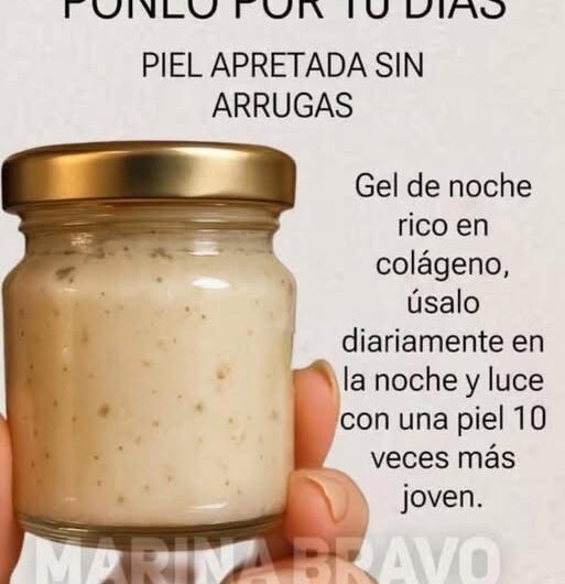 Mascarilla natural de colágeno para el rostro con gelatina y aloe vera