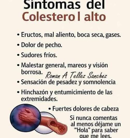 Síntomas del colesterol alto: lo que debes saber para cuidar tu salud