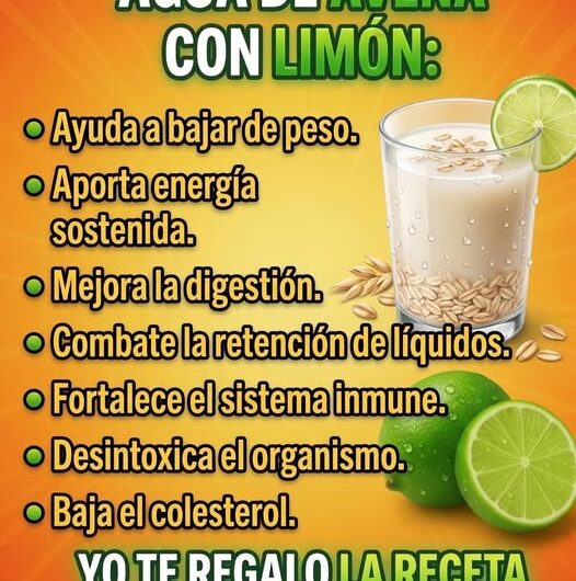 Agua de avena con limón: la bebida casera que cientos de personas toman cada mañana