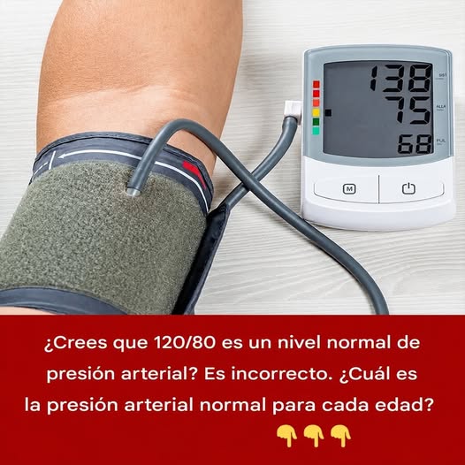 ¿Cuál es la presión arterial normal para cada edad?